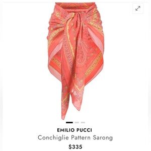 Emilio Pucci Conchiglie Sarong Cover Up Pareo